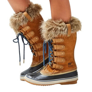 Sorel Waterproof Joan of Arctic Fur Trim Snow Winter Boots Size 7